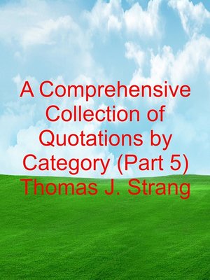 cover image of A Comprehensive Collection of Quotations by Category (Part 5)